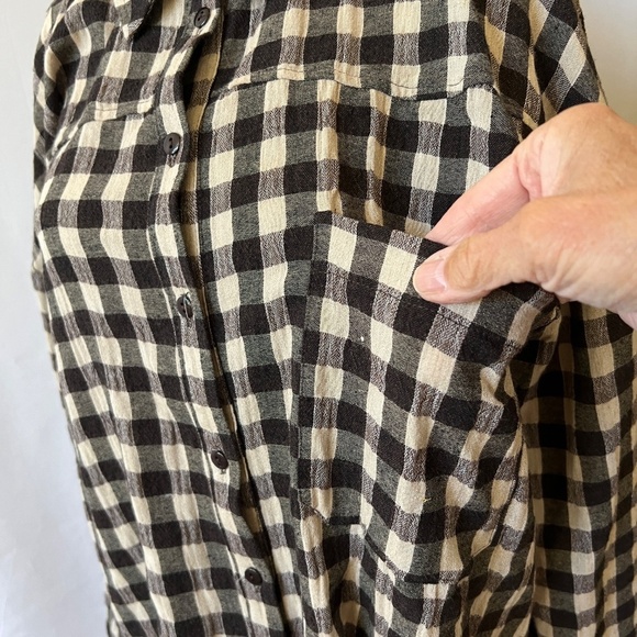 O’MER SHIRT WOMENS US 8 CHECKED PREPPY ITALIAN COTTON BLD CLASSIC CASUAL CHIC - Picture 7 of 12